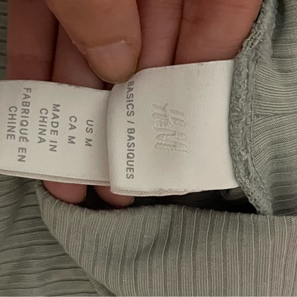 Sage green mock short sleeve top(buy 3 items for $5) - Picture 2 of 2